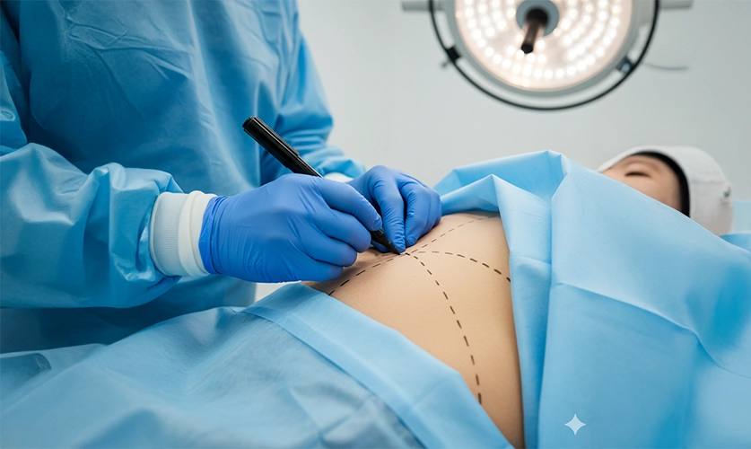 شفط دهون البطن